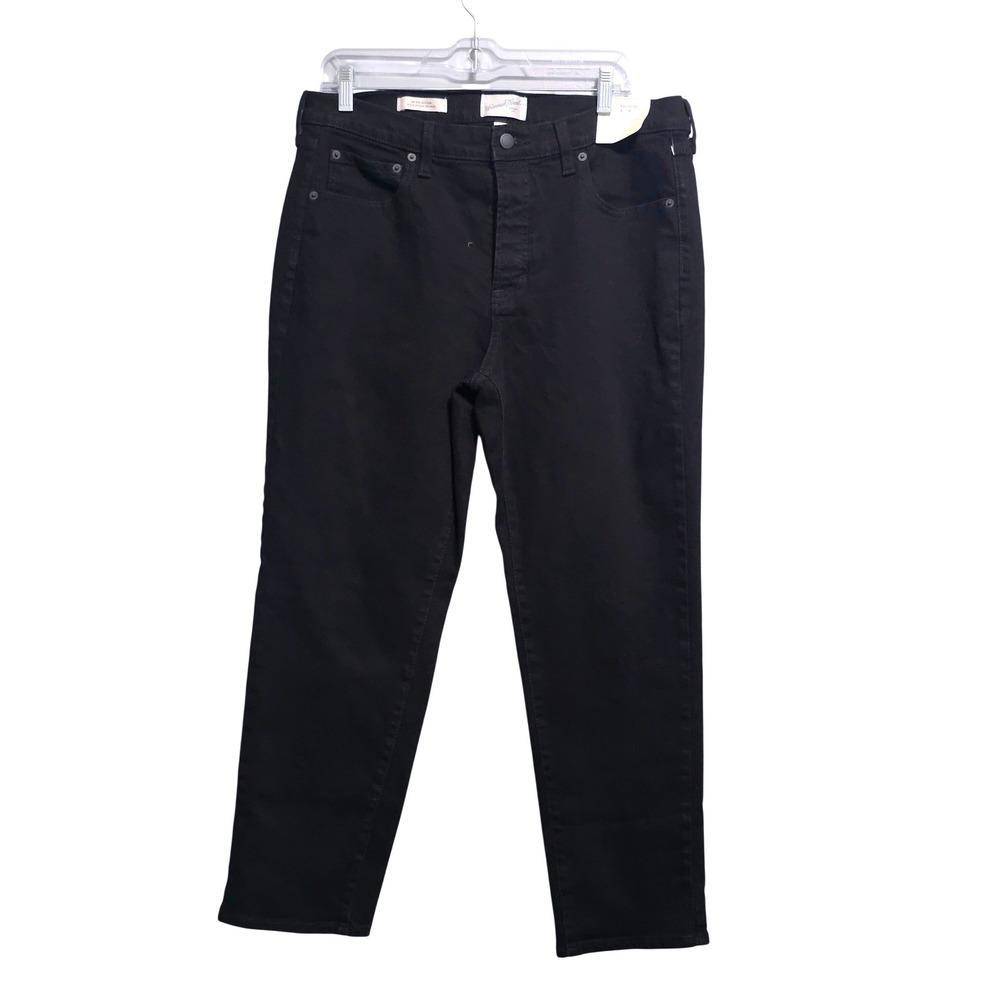 Universal Thread Womens 80s Slim Mid Rise Button Fly Black Jeans Size 14R NEW